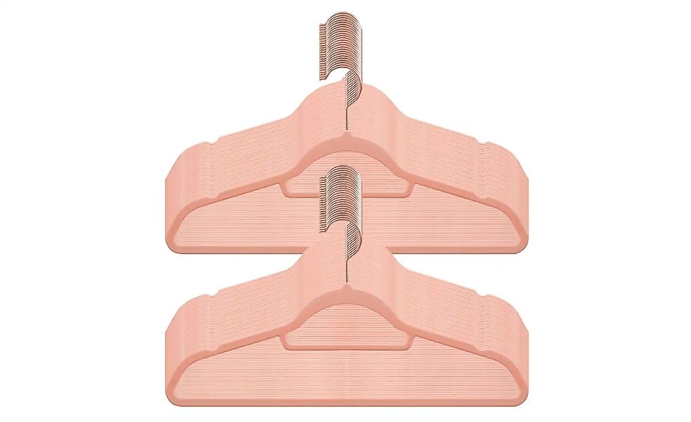Kleiderbügel 50er-Set   ¦ rosa/pink ¦ Kunststoff,Stoff ¦ Maße (cm): B: 43,5 günstig online kaufen