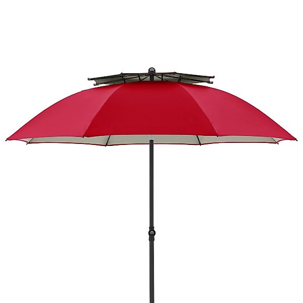 Doppler Balkonschirme Windprofi Ø 192 cm Rot mit Handöffner günstig online kaufen