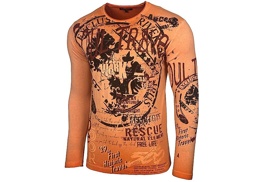 Baxboy Longshirt Herren Longsleeve T-Shirt Moderner Männer Langarmshirt B-7 günstig online kaufen