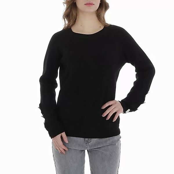 Ital-Design Strickpullover Damen Freizeit (88578875) Strass Stretch Strickp günstig online kaufen