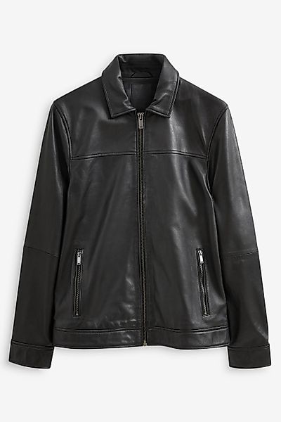 Next Lederjacke Signature Lederjacke mit Kragen günstig online kaufen