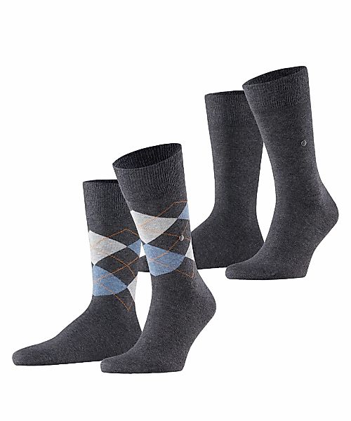 Burlington Socken "Everyday Argyle Mix 2-Pack" 3er Pack, 2 Stk. tlg. atmung günstig online kaufen