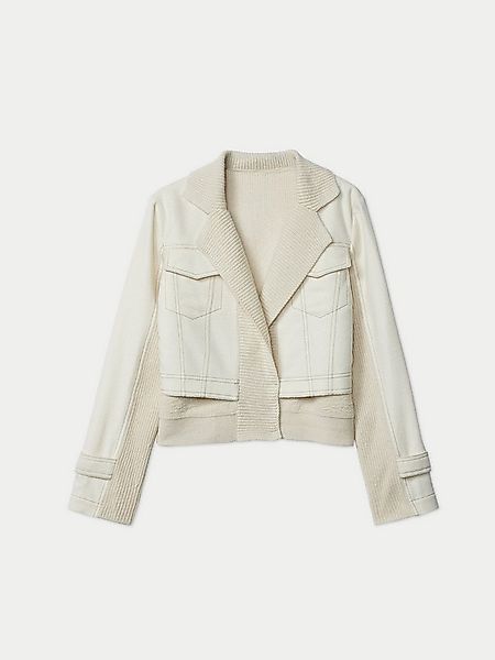 GOBI Cashmere Winterjacke Naturfarbe Kaschmir Strick- und Nahtjacke günstig online kaufen