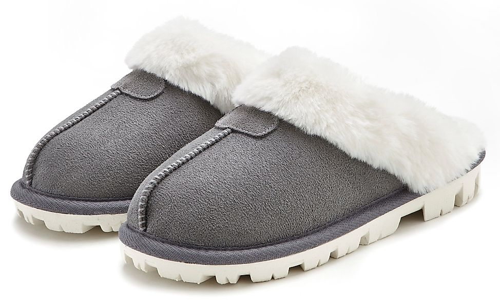 Vivance Plüsch Hausschuhe, Hausschuh, Pantoffeln, Clogs, günstig online kaufen