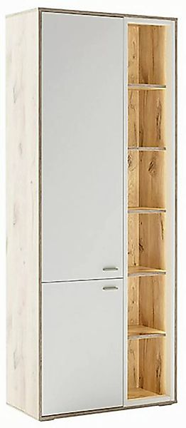 MCA furniture Vitrine SANTERNO 2 Türen gedämpft, 6 Fächer, Metallgriffe nic günstig online kaufen