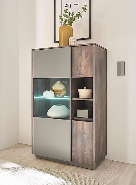 INOSIGN Vitrine "LARGO", Soft-Close-Funktion, Höhe ca. 130 cm günstig online kaufen