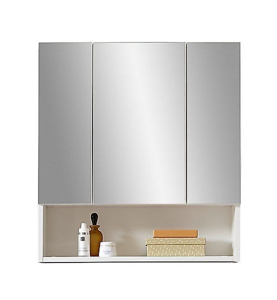 BEGA BBK Badezimmerspiegelschrank 3 Spiegeltüren, Ablagefach, in weiß - 65x günstig online kaufen