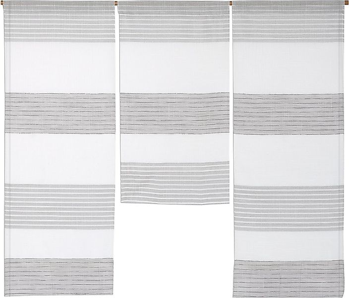EXPERIENCE Scheibengardine 3er Set Miniflächen Vorhänge Scheibengardine Küc günstig online kaufen