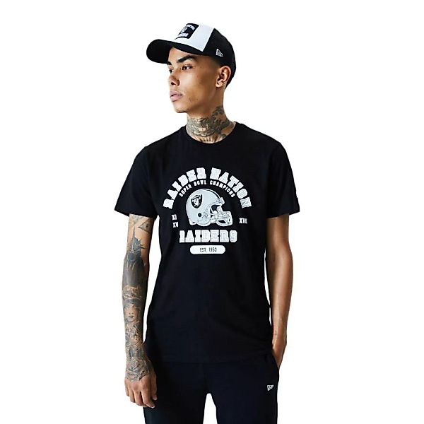 New Era Nfl Helmet And Wordmark Oakland Raiders Kurzärmeliges T-shirt M Bla günstig online kaufen