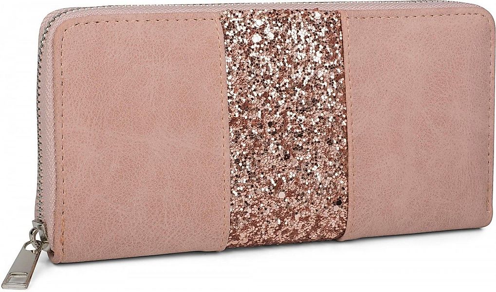 styleBREAKER Geldbörse Geldbörse mit Pailletten Streifen (1-tlg) günstig online kaufen