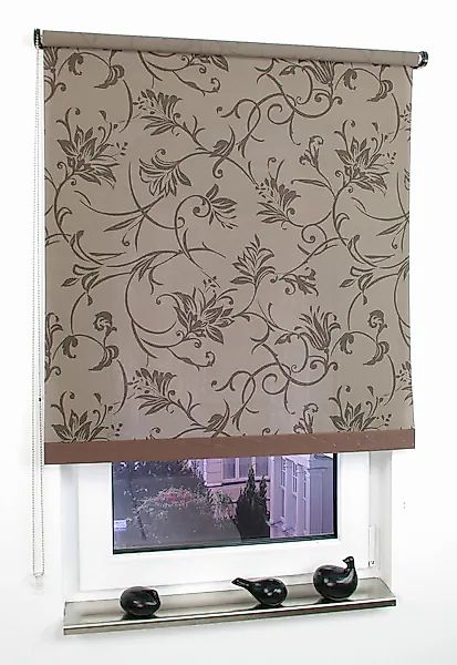 Liedeco Seitenzugrollo »Natur Dekor« Lichtschutz mit Bohren/ohne Bohren günstig online kaufen