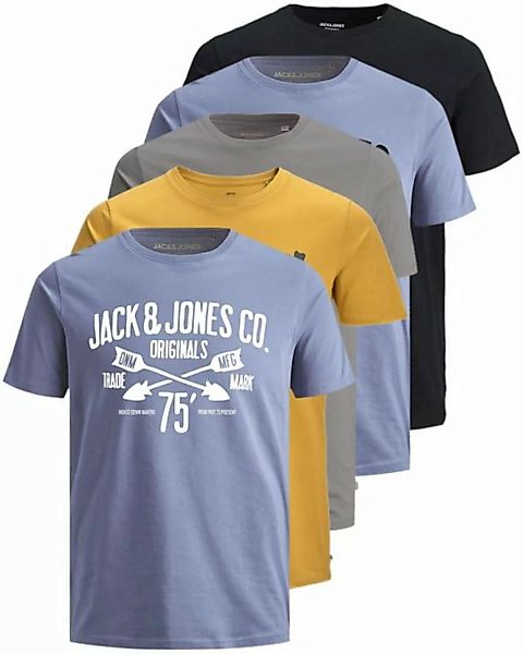 Jack & Jones Print-Shirt (Spar Set, 5er-Pack) T-Shirts mit Aufdruck aus Bau günstig online kaufen