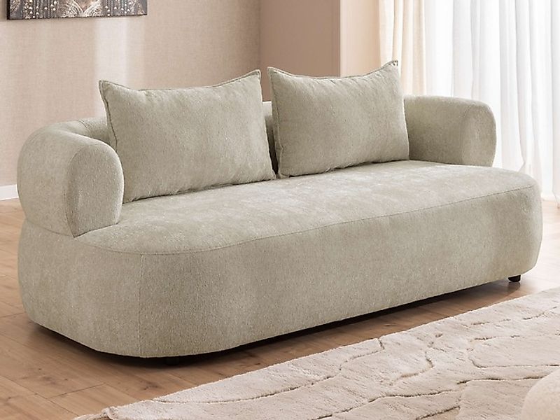 Home affaire 3-Sitzer »LUSSAC 3-Sitzer Design-Sofa mit Zierkissen, Maße B/T günstig online kaufen