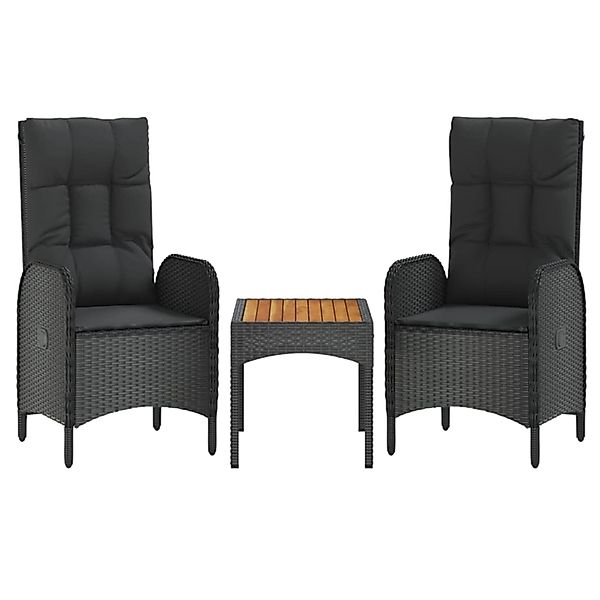 vidaXL Gartenlounge-Set 3-tlg. Garten-Lounge-Set mit Kissen günstig online kaufen