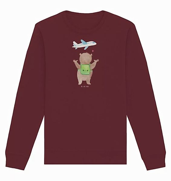 Mr. & Mrs. Panda Longpullover Größe XS Bär Flugzeug - Burgundy - Geschenk, günstig online kaufen