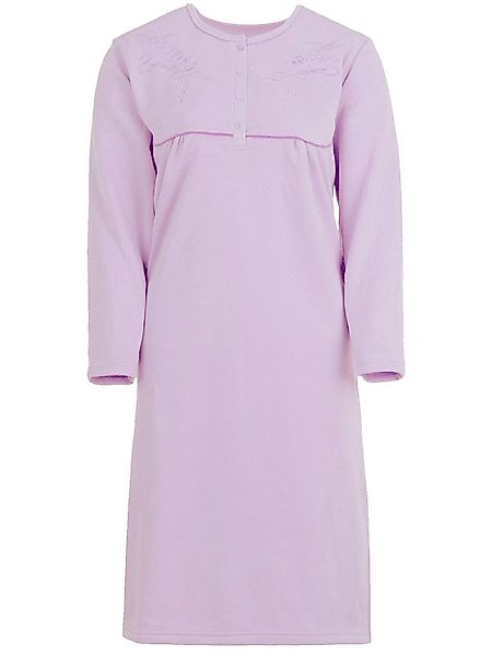 zeitlos Nachthemd Thermo Nachthemd - uni mit Stickerei günstig online kaufen