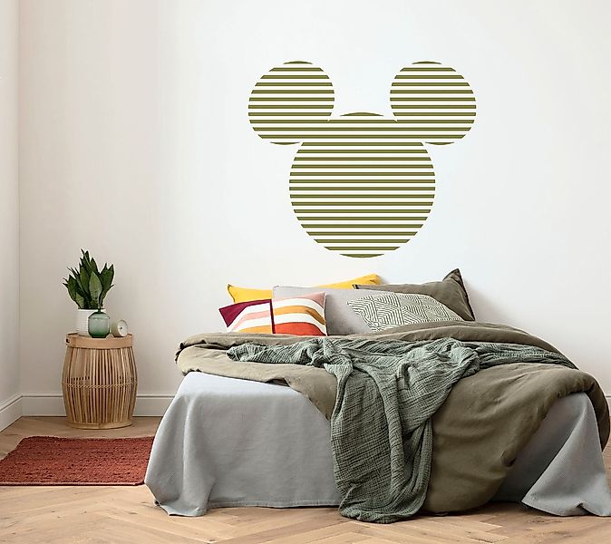 Komar Wandtattoo »Mickey Head Stripes - Größe 125 x 125 cm«, (1 St.), rund günstig online kaufen