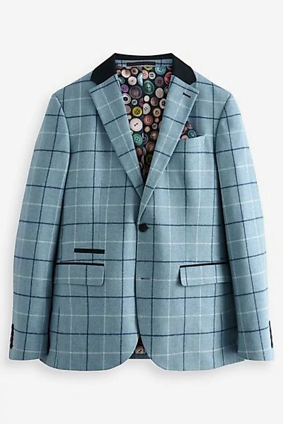 Next Baukastensakko Karierter Anzug aus Wollgemisch: Sakko im Slim Fit (1-t günstig online kaufen