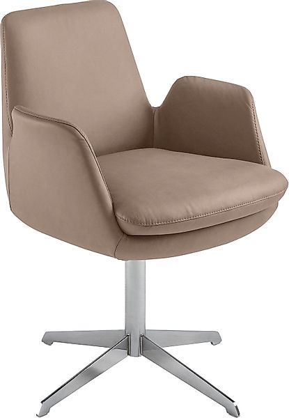 K+W Komfort & Wohnen Drehstuhl "Cube", Leder CLOUD, Rückholfunktion, Unterg günstig online kaufen