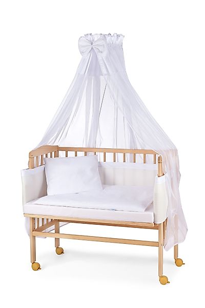 Waldin Beistellbett Waldin Baby Beistellbett,Matratze,Stoffset Buche günstig online kaufen