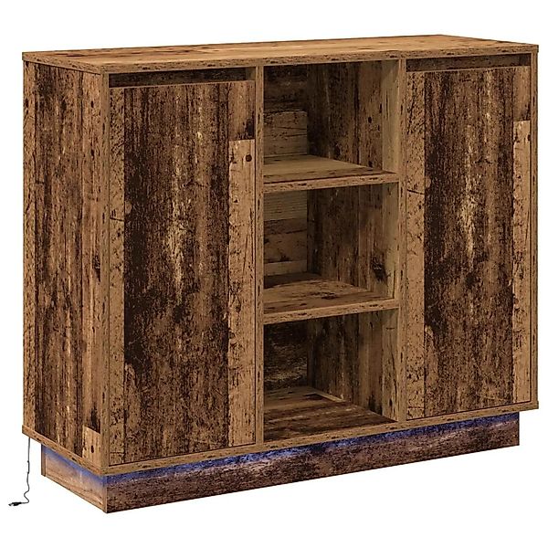 vidaXL LED-Sideboard Altholz 90 x 32 x 75 cm Holzwerkstoff 869688 günstig online kaufen