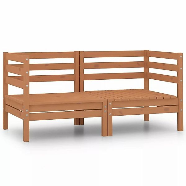 Garten-ecksofas 2 Stk. Honigbraun Massivholz Kiefer günstig online kaufen