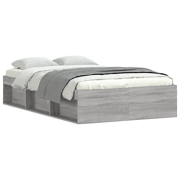 vidaXL Bettgestell, Bettrahmen Grau Sonoma 120x190 cm günstig online kaufen