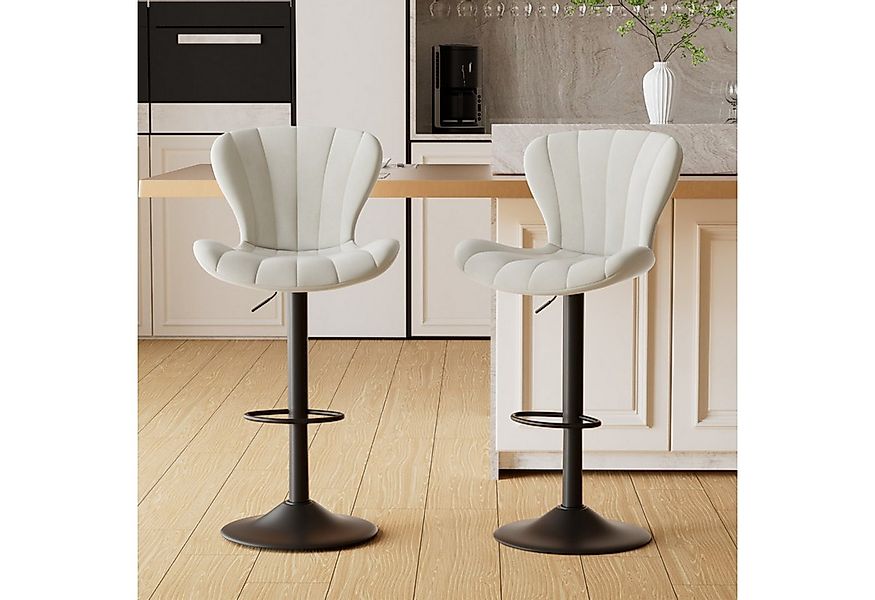 HawthyHome Barhocker 2er Set, Barstühle Drehstühle Küchenstühle mit Fußstüt günstig online kaufen