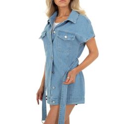 Ital-Design Jeansjacke Damen Freizeit Hemd Jeansstoff günstig online kaufen