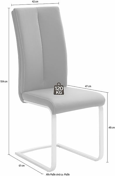 MCA furniture Freischwinger "Paulo 2", (Set), 4 St., Kunstleder, Stuhl bela günstig online kaufen