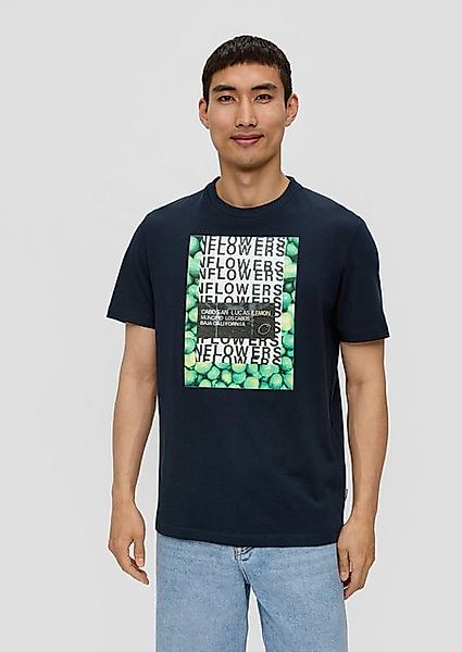 s.Oliver Kurzarmshirt Baumwoll-T-Shirt mit Crew Neck und Frontprint Artwork günstig online kaufen