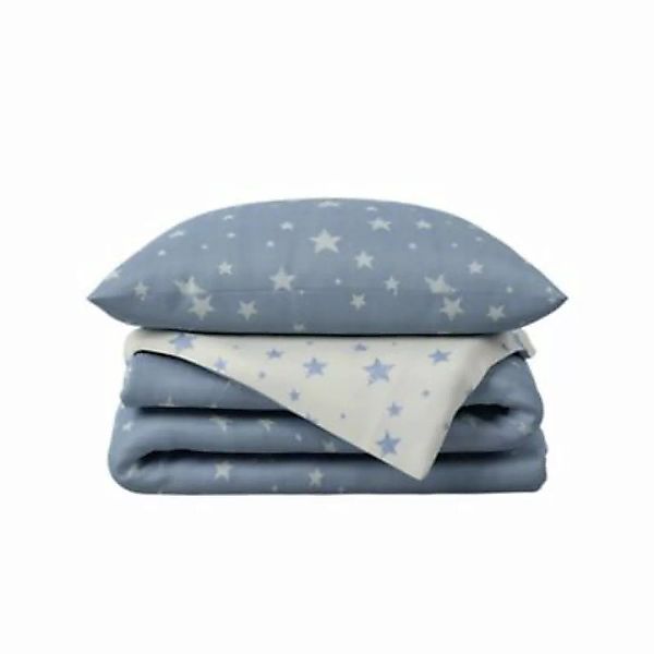 hibboux Bettwäsche-Set Star Baby Duvet Cover Set blau Gr. 100 x 135 + 40 x günstig online kaufen