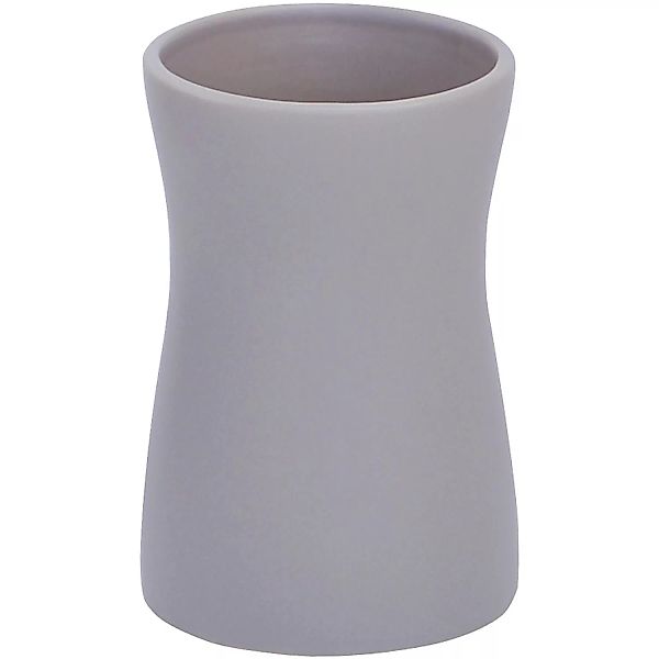 Zahnputzbecher Palma Keramik Grau-Braun günstig online kaufen