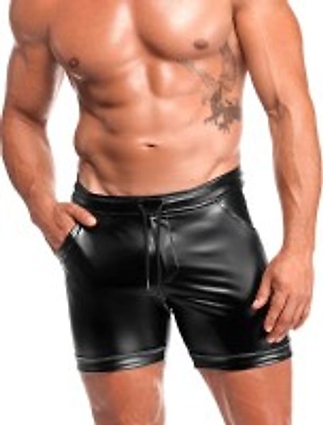 Powerwetlook Shorts mit Reißverschluss – Schwarz günstig online kaufen
