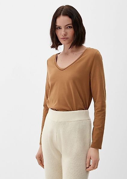 s.Oliver Langarmshirt T-Shirt Longsleeve mit U-Ausschnitt günstig online kaufen