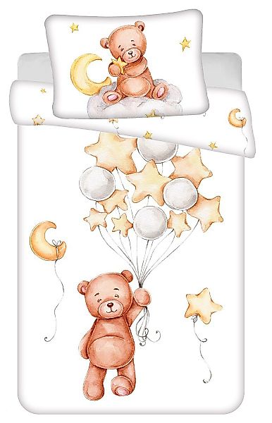 Jerry Fabrics Kinderbettwäsche Teddybär Kinderbettwäsche Luftballons günstig online kaufen
