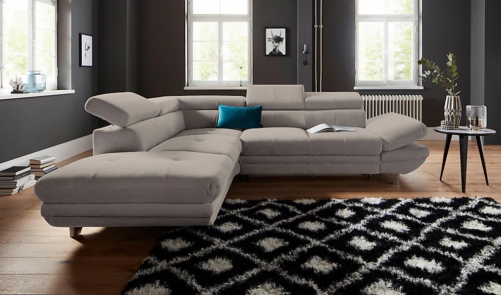 COTTA Ecksofa "Enterprise L-Form", inklusive Kopf- und Armteilverstellung, günstig online kaufen