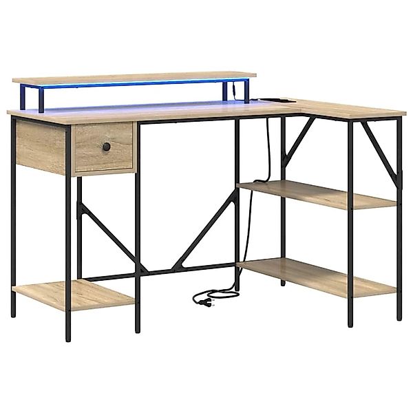 vidaXL Schreibtisch Sonoma-Eiche 120 x 79 x 86,5 cm Holzwerkstoff 859401 günstig online kaufen