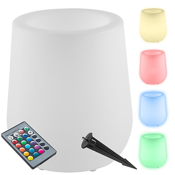 tectake LED Gartenleuchte LED-Blumentopf Luminous Courve günstig online kaufen