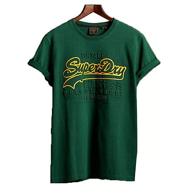 Superdry Vintage Embossed Kurzarm T-shirt XS Mid Pine günstig online kaufen
