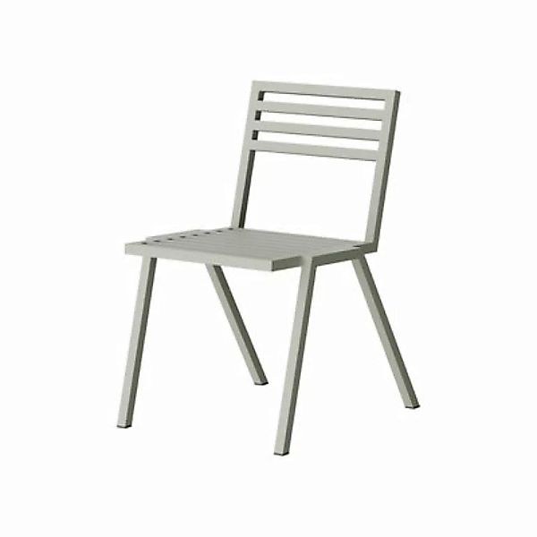 Stapelbarer Stuhl 19 Outdoors metall grau / Aluminium - NINE - Grau günstig online kaufen