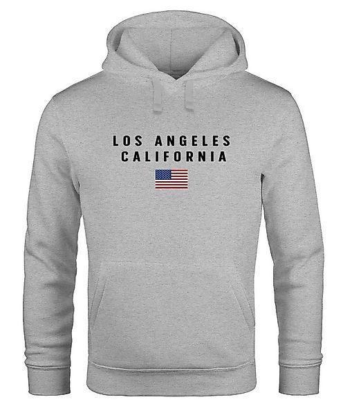 Neverless Hoodie Hoodie Herren Bedruckt Schriftzug California Los Angeles U günstig online kaufen