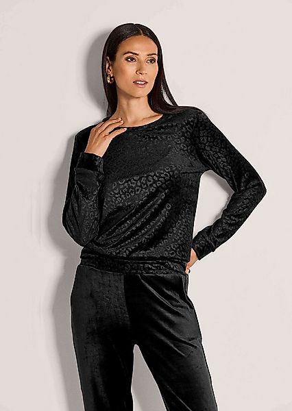 MADELEINE Langarmshirt Langarm Animal-Print Pullover Rundhalsshirt mit elas günstig online kaufen