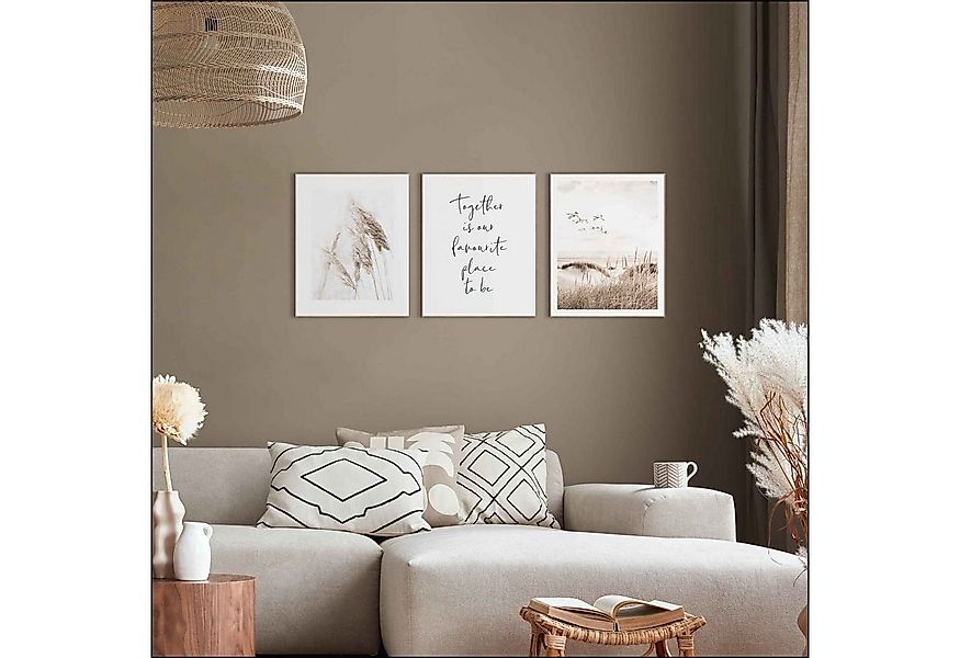 Reinders! Wandbild Zusammen Kraniche - Strand - Dünen - Natur - Liebe, (3 S günstig online kaufen