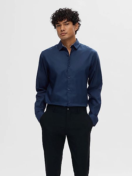 Selected Langarmhemd SLHSLIMZARK LS SHIRT günstig online kaufen