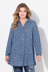 MIAMODA Hemdbluse Bluse A-Linie Leomuster Saum-Volant günstig online kaufen