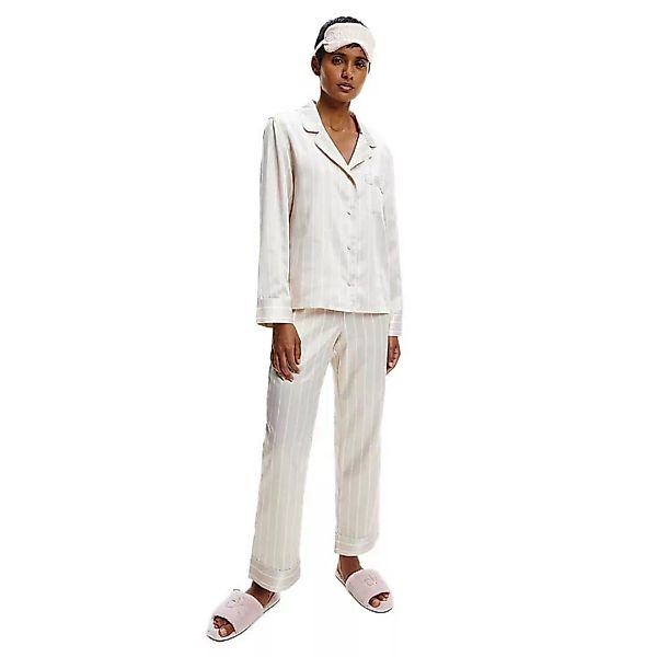 Calvin Klein Underwear Stripes Langarm-set Pyjama XS Buff Beige / Stripes günstig online kaufen