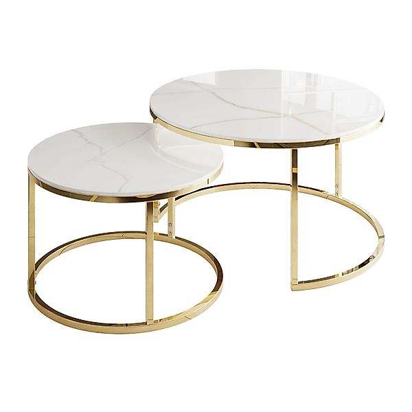 ALLHOUSE24 Couchtisch runder Sofatisch KAYA 2 günstig online kaufen