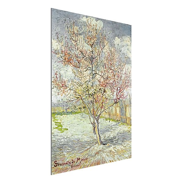 Alu-Dibond Bild Kunstdruck - Hochformat 3:4 Vincent van Gogh - Blühende Pfi günstig online kaufen