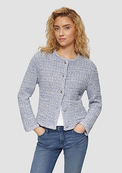 s.Oliver Strickjacke Strukturierte Strickjacke in Melange-Optik günstig online kaufen